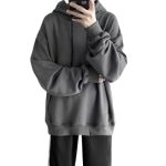 Áo hoodie trơn màu xám phù hợp khi mặc đi chơi